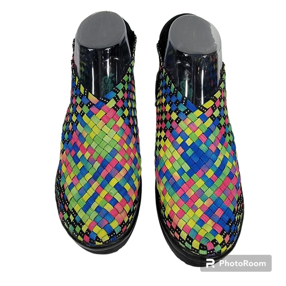 Serene Island Women's‎ Sovi Colorful Woven Shoes Platform Sole Wedge Size…